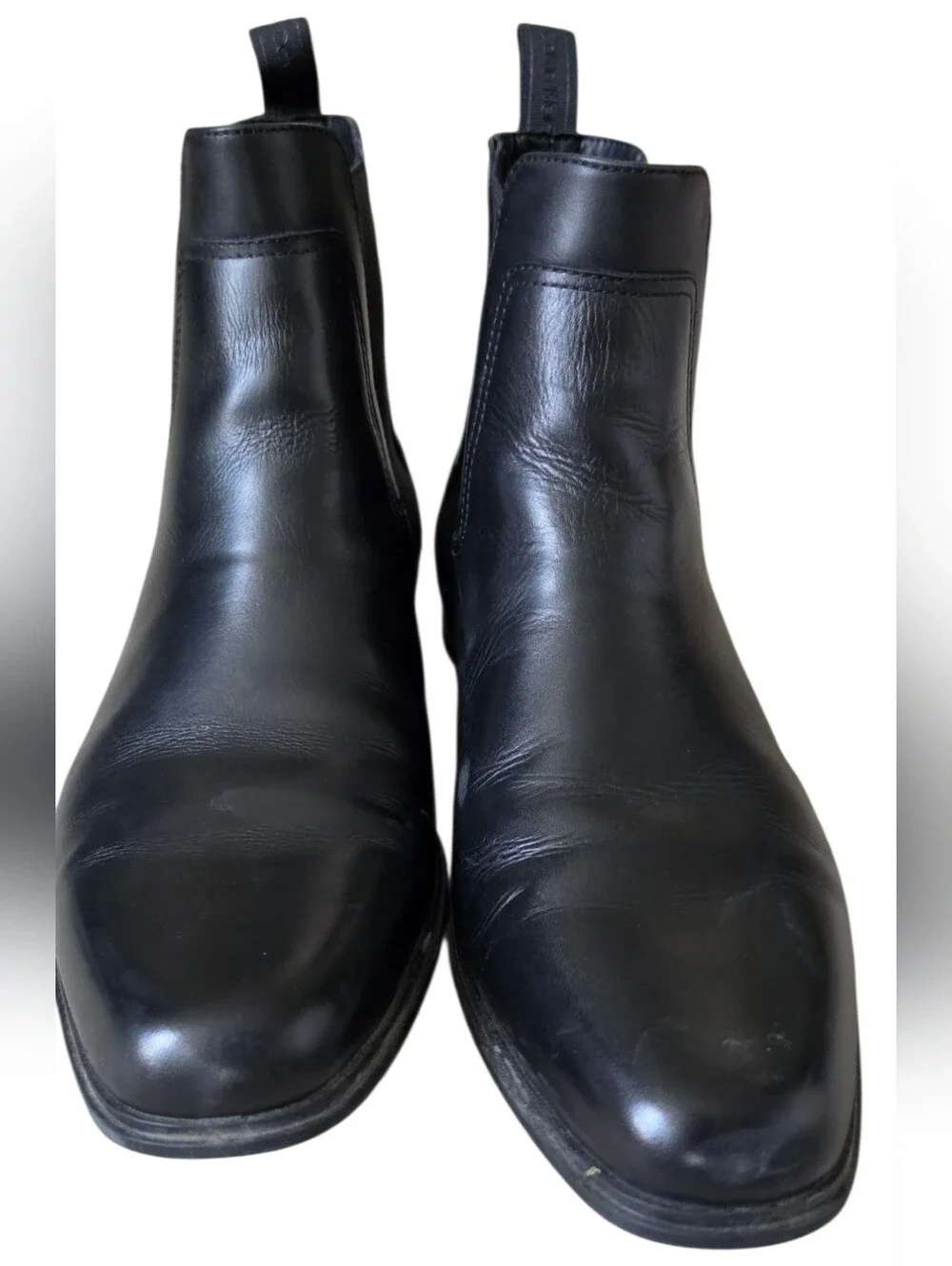 Calvin Klein Declan Men’s Black Leather Chelsea Boots Size 12 Dress Ankle